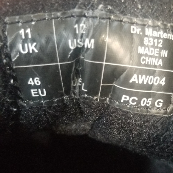 Dr. Martens Chunky Derby D-Ring Leather Men's Shoes. Air Cushioned Soles Size 12 - Picture 11 of 14